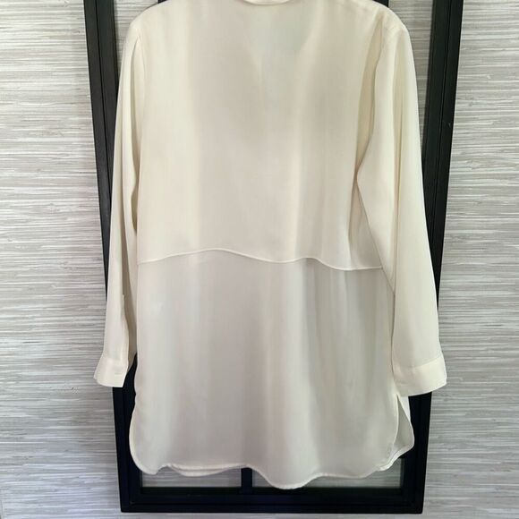 J. Jill classy cream colored tunic blouse size S petite long sleeve - Picture 5 of 6